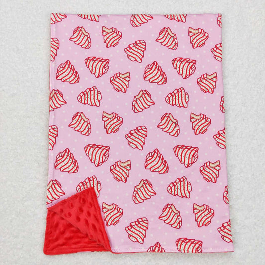 Christmas Pink CAKE Cartoon Print Kids's Blanket