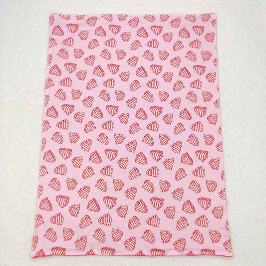 Christmas Pink CAKE Cartoon Print Kids's Blanket