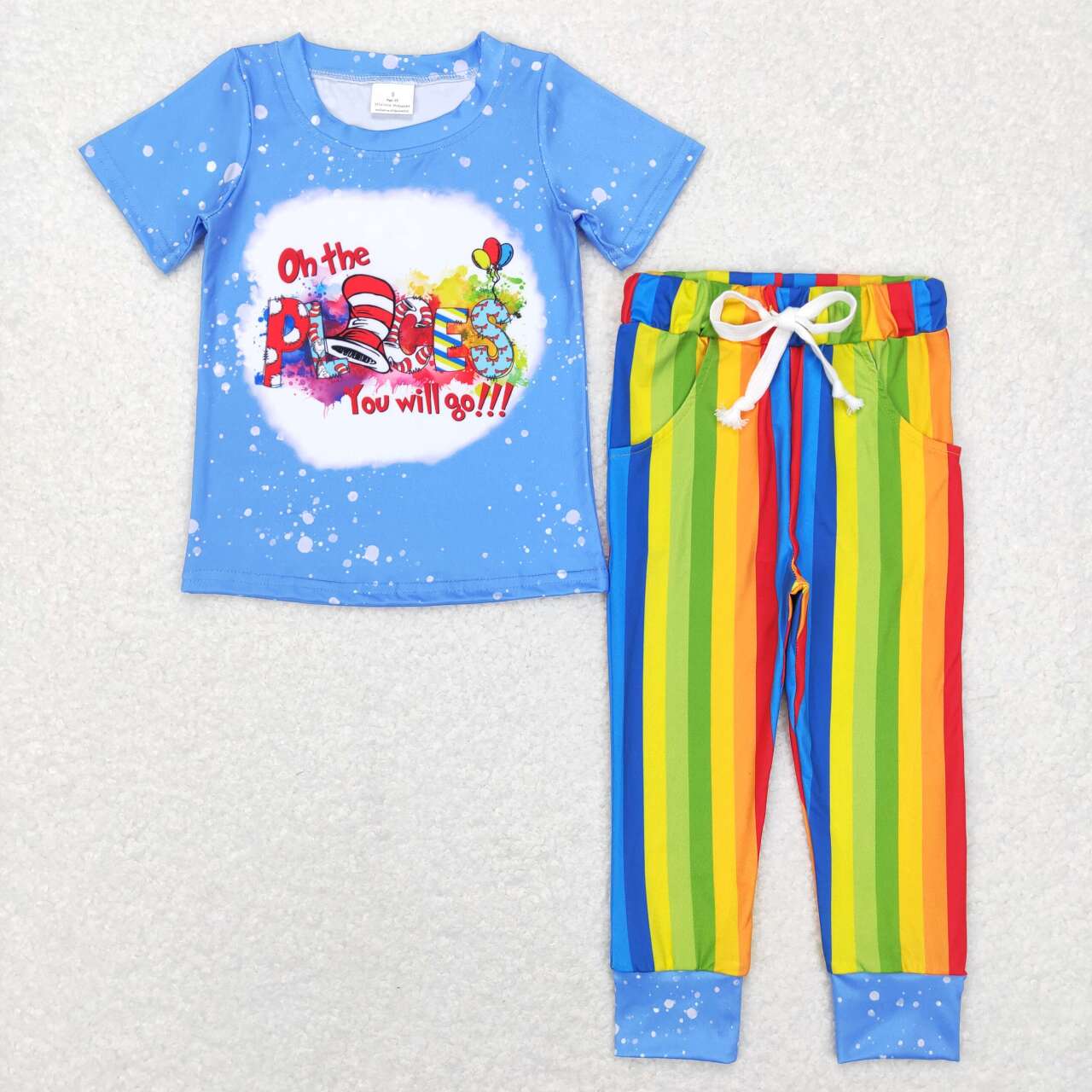 blue bleach cartoon Print Boy Set