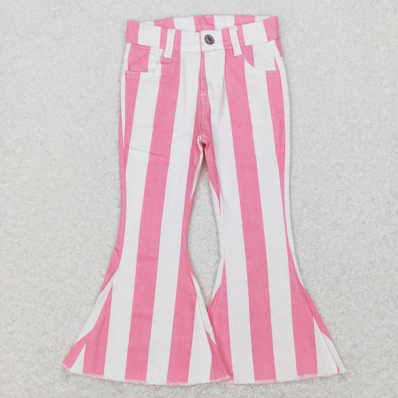Pink Stripe Bell Jeans