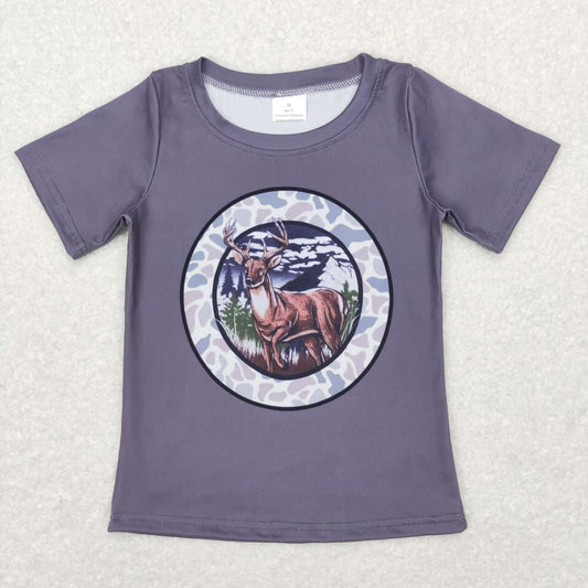 Grey Deer Camo Short Shirt