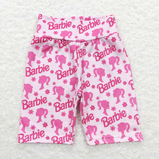 Pink Letter bike short (Milk silk )