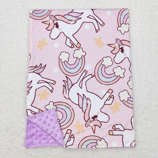 Pink unicorn Print Kids's Blanket