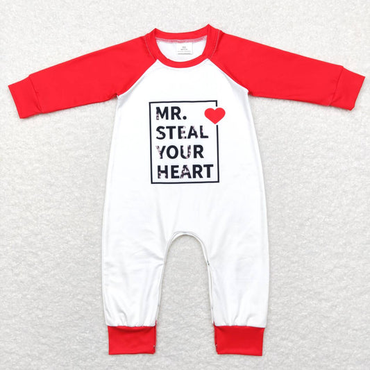 Valentine's Day Red Letter Long Sleeve baby Romper