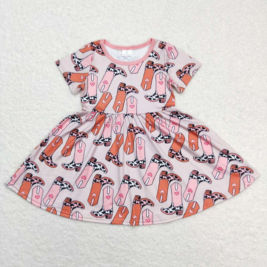 Boots Print Short sleeve Dress