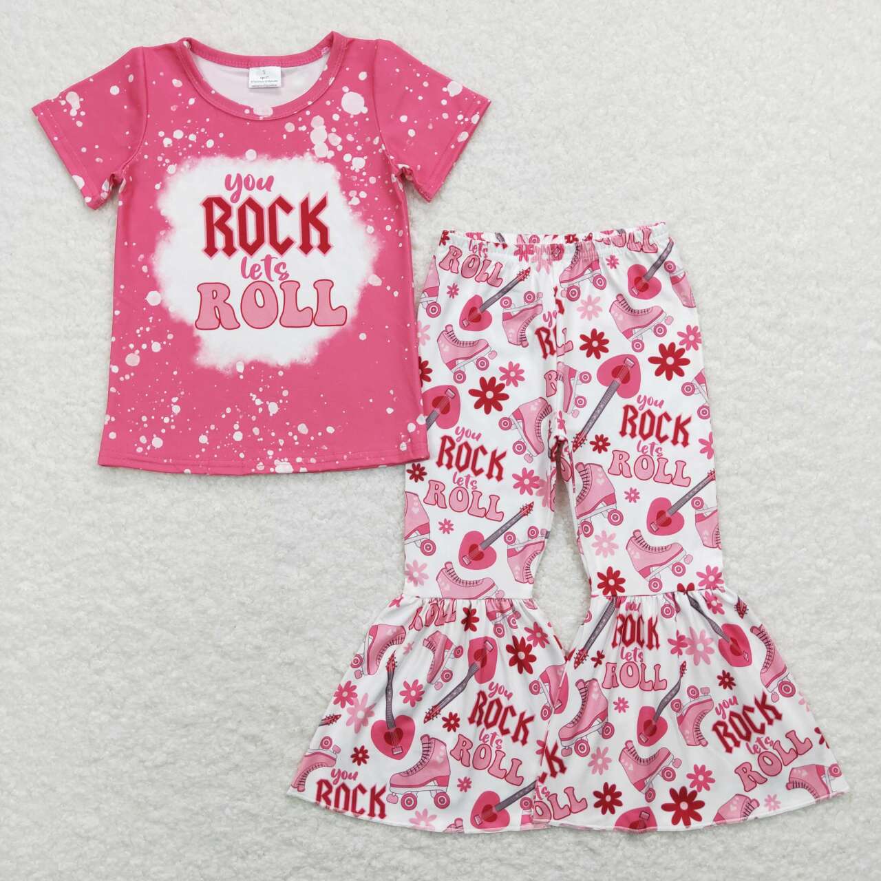 Pink floral ROLL Girls Set
