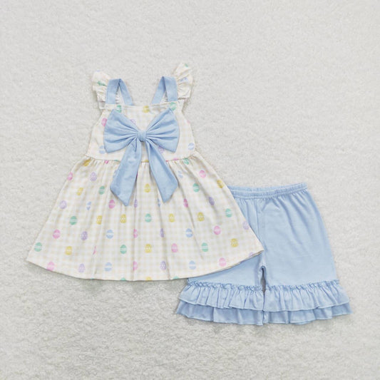 Easter Blue Egg Girls Short Set