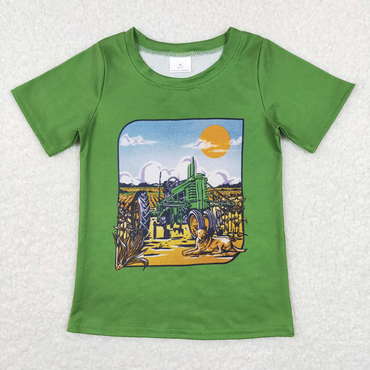 Western Green Cowboy Short Shirt