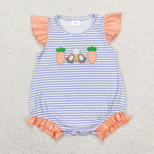 Easter carrot stripes Baby Romper