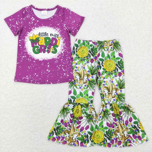 Mardi Gras Bell Pants Girls Set