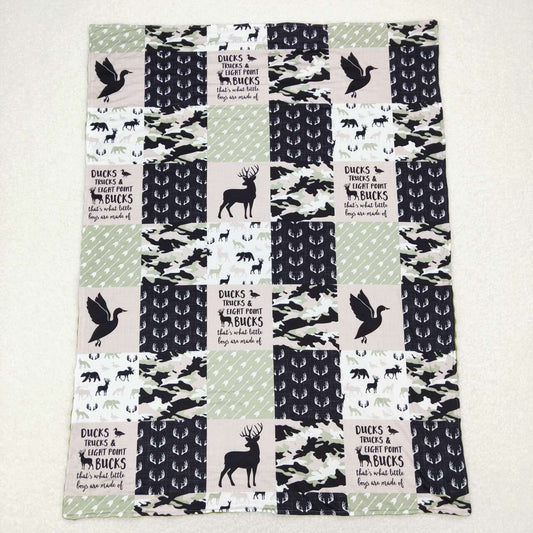 Green Duck Print Kids's Blanket