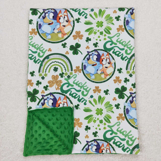 Green Cartoon Print Kids's Blanket