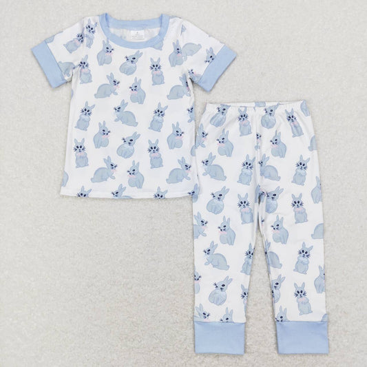Easter Bunny Print short-sleeved Boy Set
