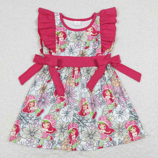 Red floral Print Short sleeve Dress