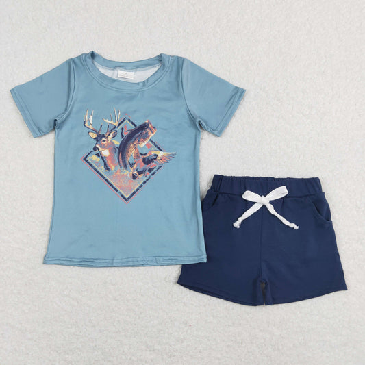Blue Going Fish Girls Set