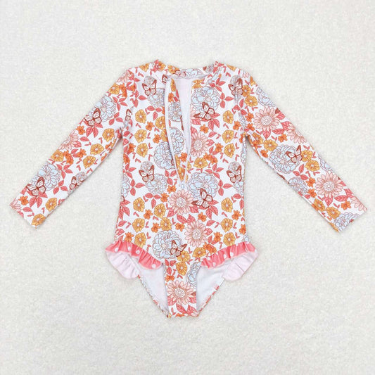butterfly flower printing Swimsuit