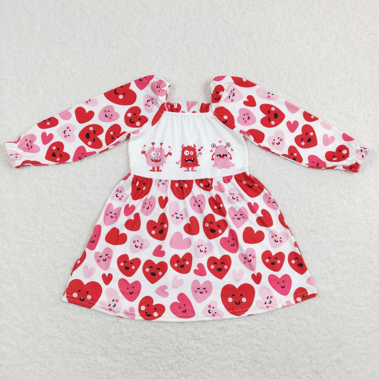 Valentine‘s day Heart Cartoon long sleeve Dress