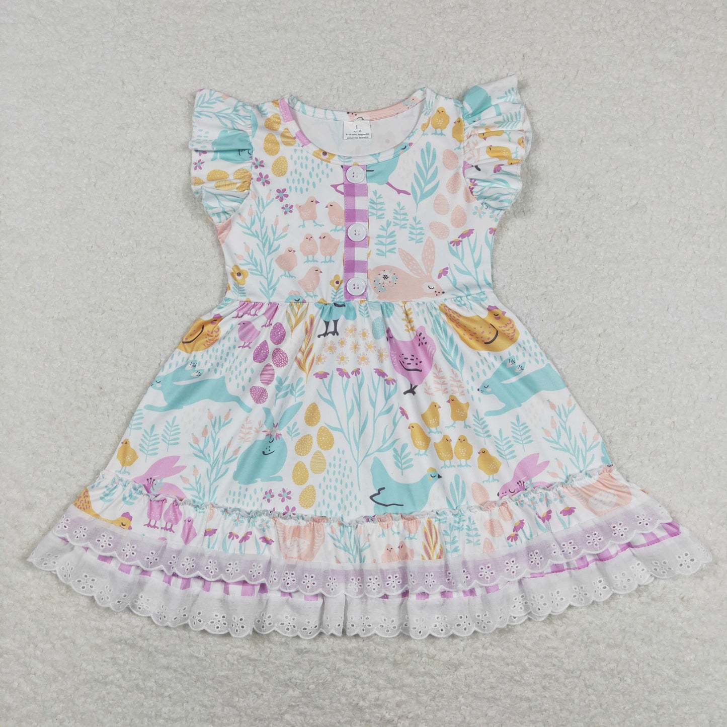 Easter Bunny short sleeve Girls Dress