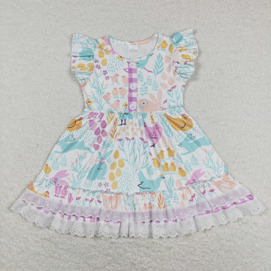 Easter Bunny short sleeve Girls Dress