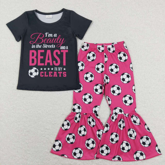 football Bell Pants Girls Set