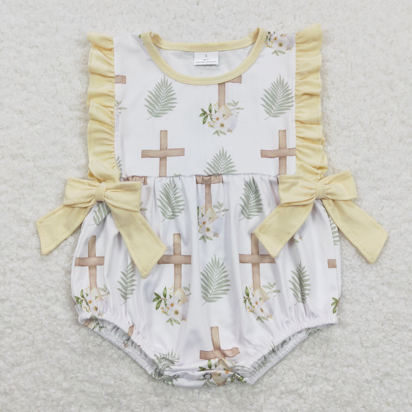 Easter cross Print Baby Romper