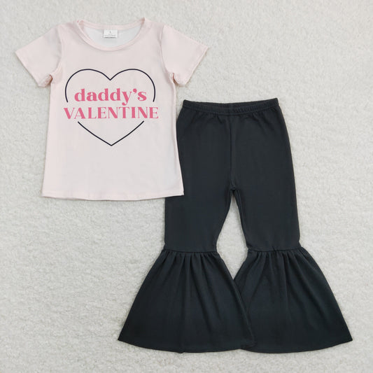 daddy‘s Valentine’s day  Bell Pants Girls Set