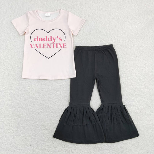 daddy‘s Valentine’s day  Bell Pants Girls Set