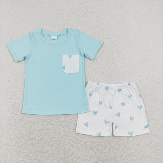 Blue Heart Boy Summer Set