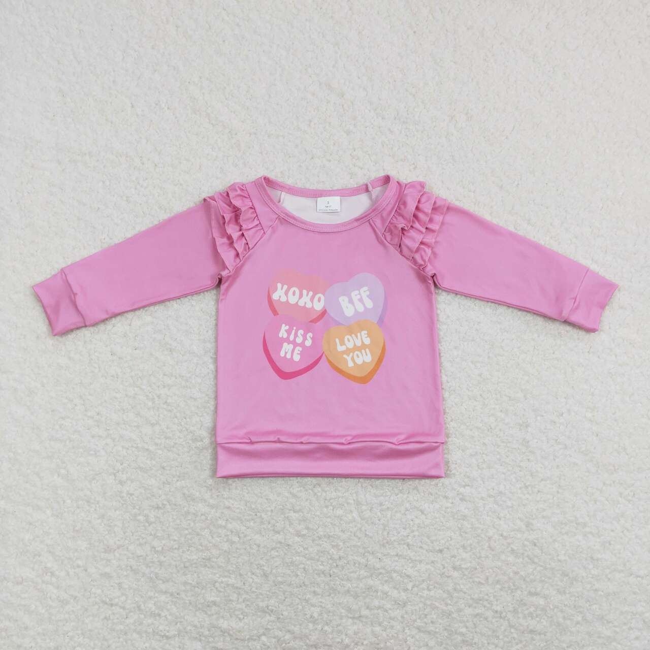 Valentine day Pink Heart long Sleeve Shirt