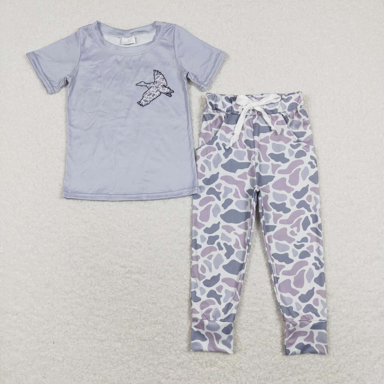 Camo Duck Short-sleeved Pants Boy Set