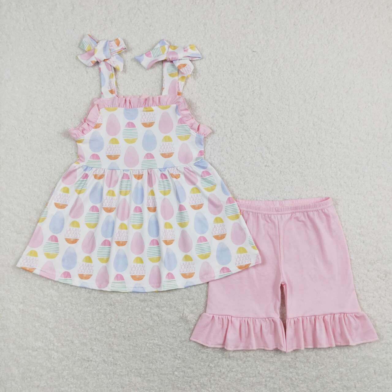 Easter Egg Pink Short Girls Set