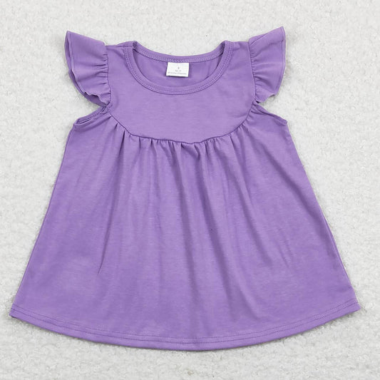 Purple Short Flutter Shirt