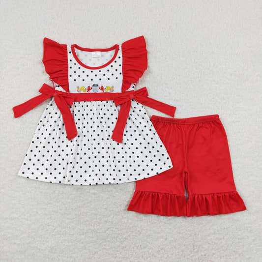 Red lobster Dots Girls Set