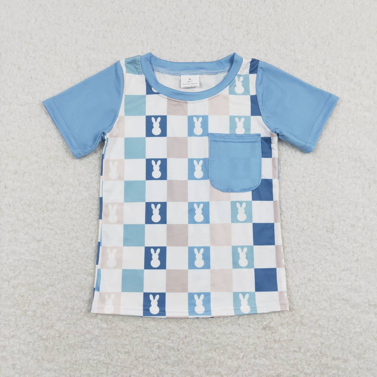 Easter Blue Bunny Boy Short Shirt