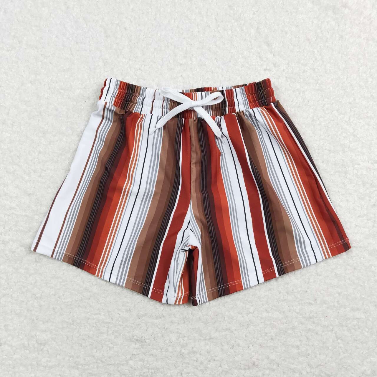 Stripe printing short swim