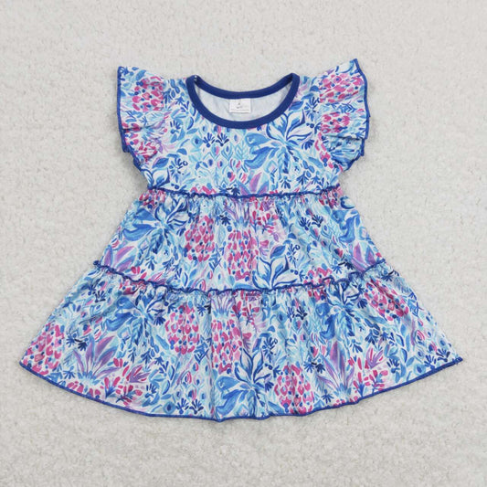 floral Tier Short Flutter Shirt