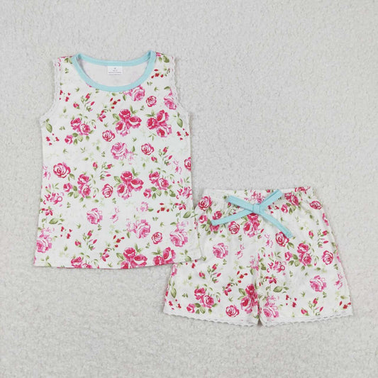 Floral Sleeveless Girls Suit