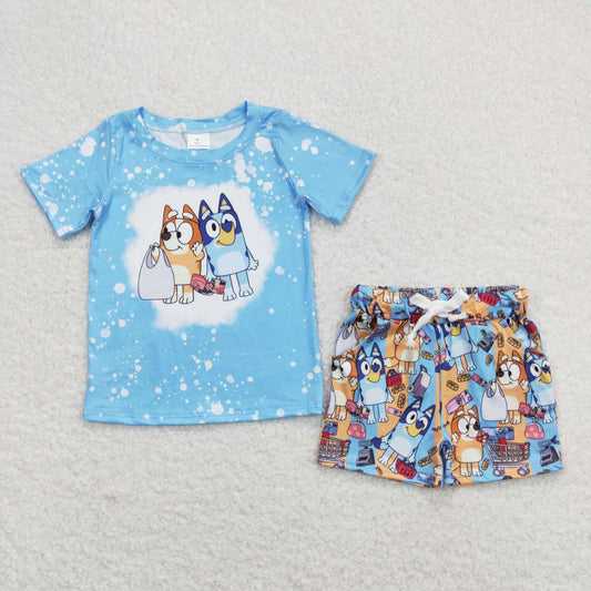 blue cartoon boy set