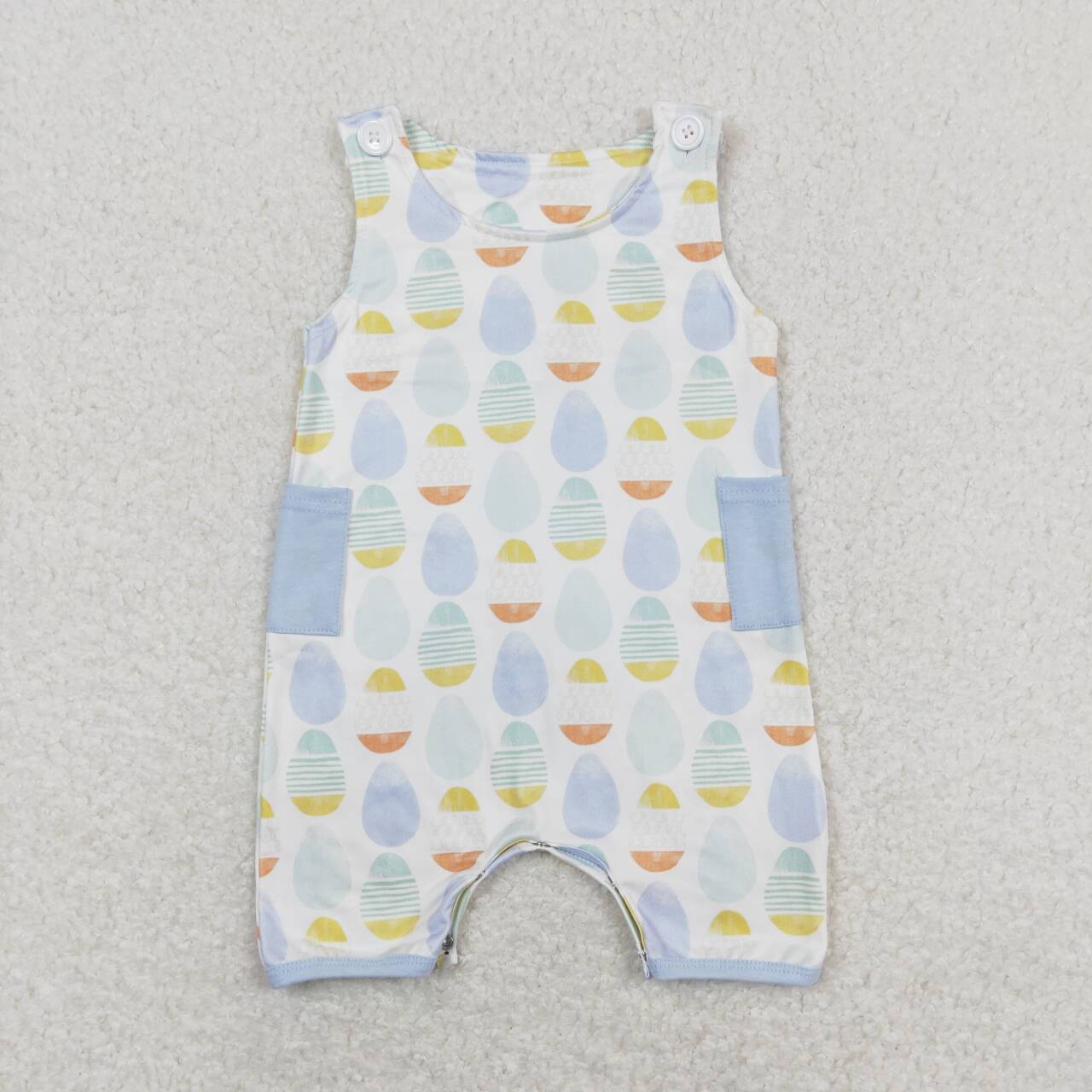 easter egg sleeveless Boy romper