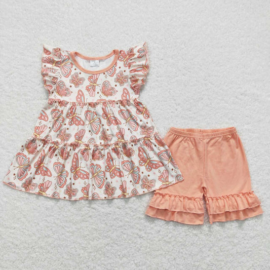 Butterfly tier short Girls Set