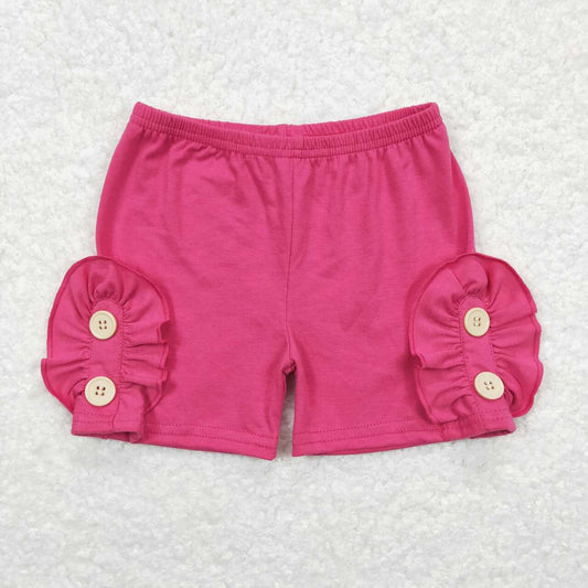 hot Pink with button Girls short