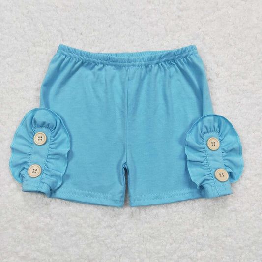 blue with button Girls short