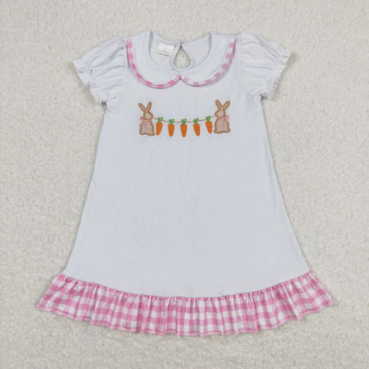 Easter Embroidery Bunny Short sleeve Dresses