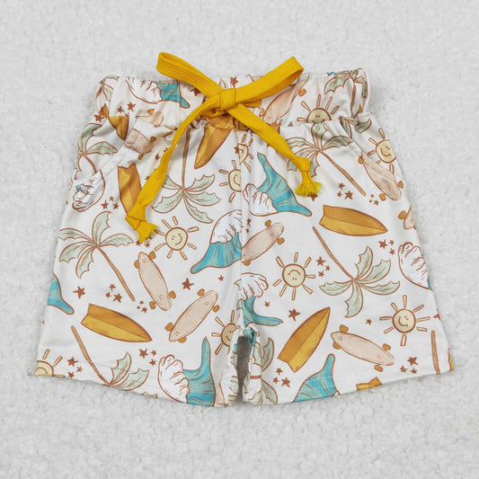 beach print boy short