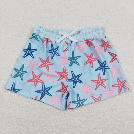 blue starfish Print short swim