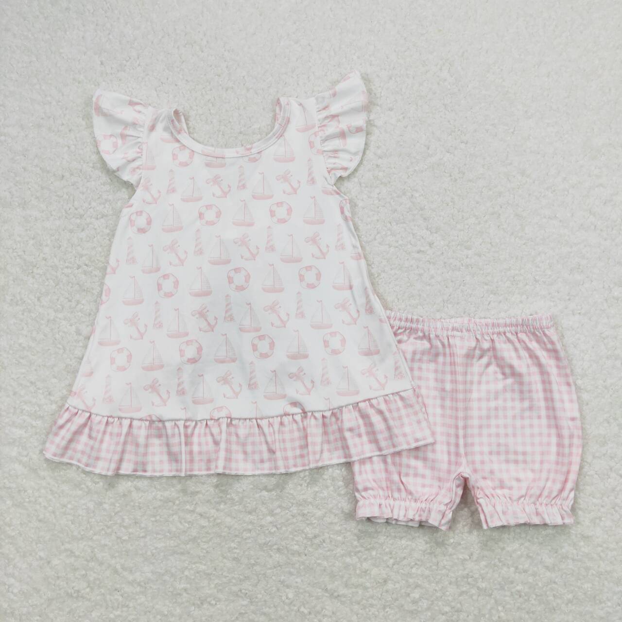 Pink sailing print Girls Set