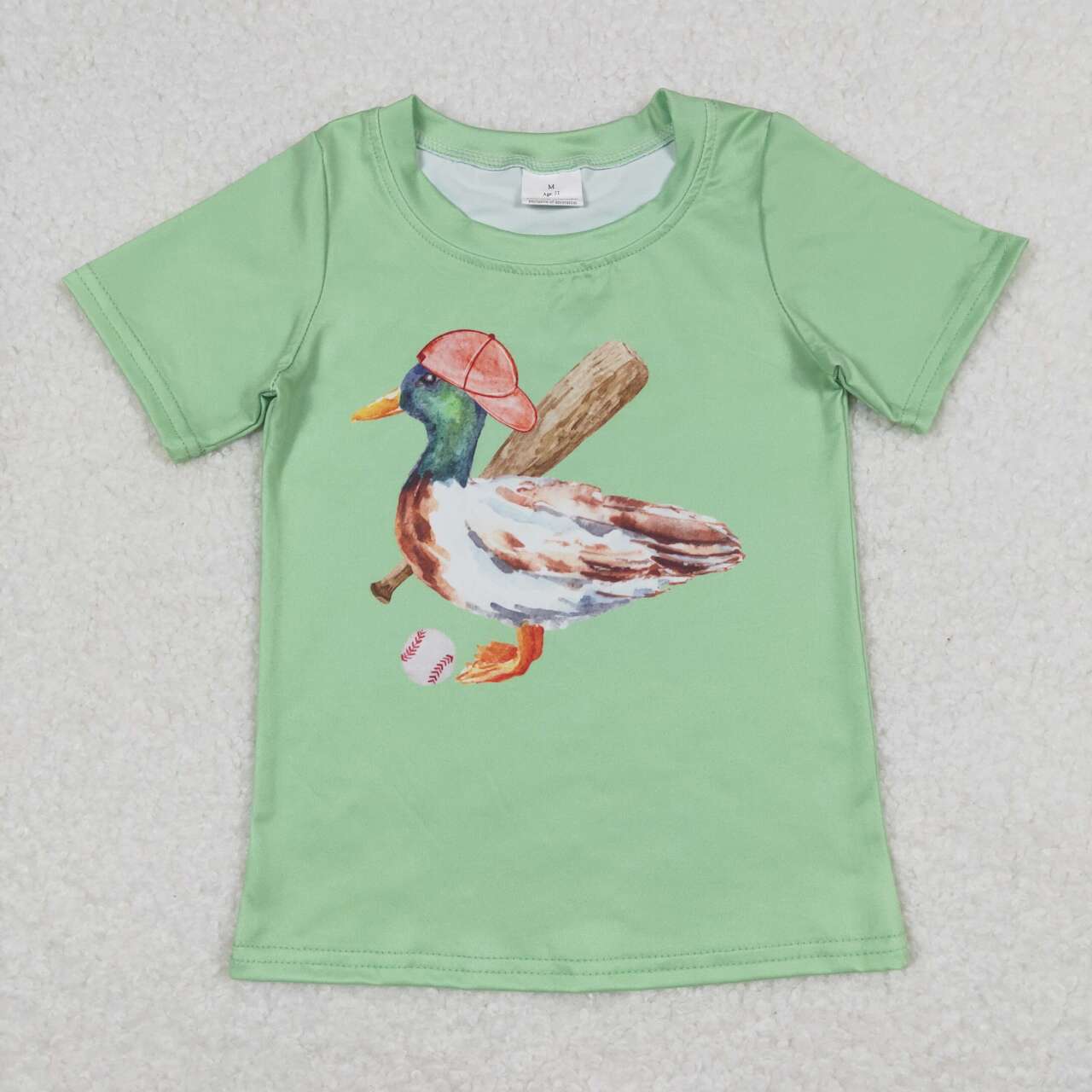 Green duck Print Short Shirt
