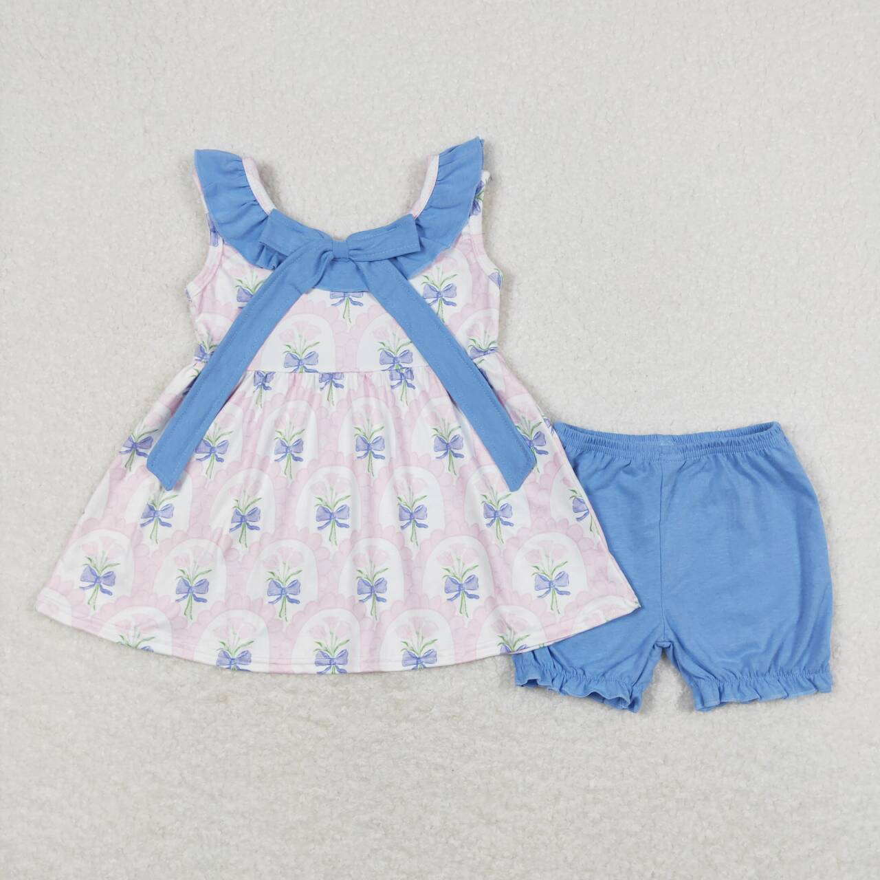 pink flower Girls set