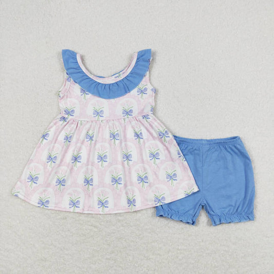 pink flower Girls set