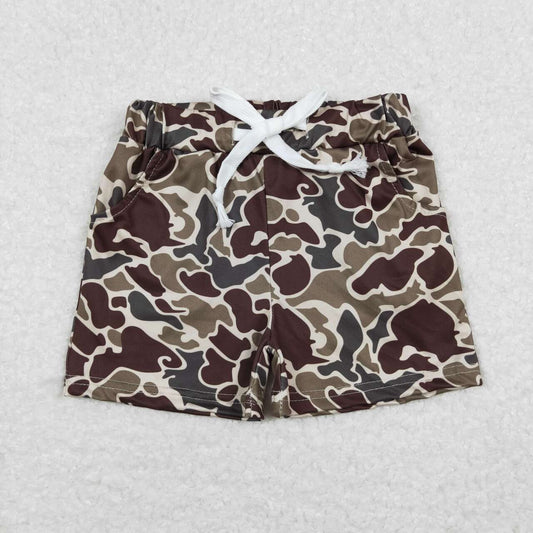 brown camo print Short